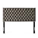 Christopher Knight Home Jezebel Velvet Headboard, Queen / Full, Grey / Black Steel