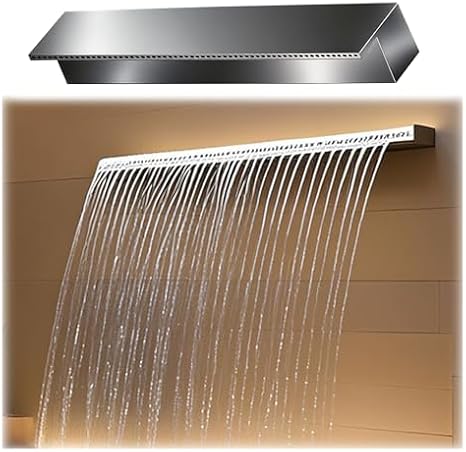 Waterfall Spillway for Indoor/Outdoor Decorative,Outdoor Detive Pool Fountain Overflow Kit with Pipe Connector tial Water Feature Accessory for Gardens and Patios Enhance Aesthetics and Func image 2