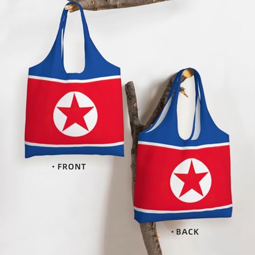 Korean flag Print Stylish and Spacious Single Shoulder Commuting Canvas Tote Bag for Work Travel3