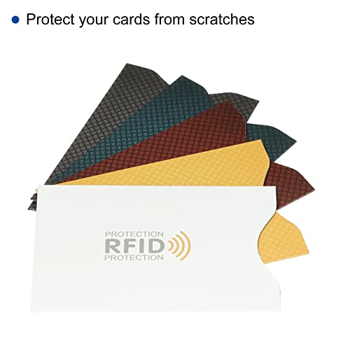 RFID Blocking Horizontal Credit Card Sleeves, 10 Pack Contactless Protect Holder for NFC Purse, 5 Colors3
