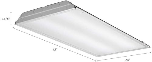 Miniatura 7 de Lithonia Lighting 2GTL4 A12 120 LP840 4000K Contratista Select LED Troffer Light Sin Batería, 2 x 4 pies, Blanco