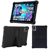 KUSINHOKA Hülle für Doogee Tab G5 10.1 Zoll, Weiche Silikon Tablet Schutzhülle mit Verstellbarer Ständer, Stoßfest Kratzfest Schutzhülle Cover Hülle für Doogee Tab G5, Schwarz