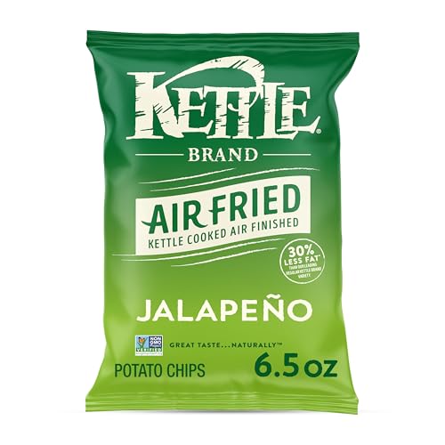 Kettle Brand Potato Chips, Air Fried Jalapeño Kettle Chips, 6.5