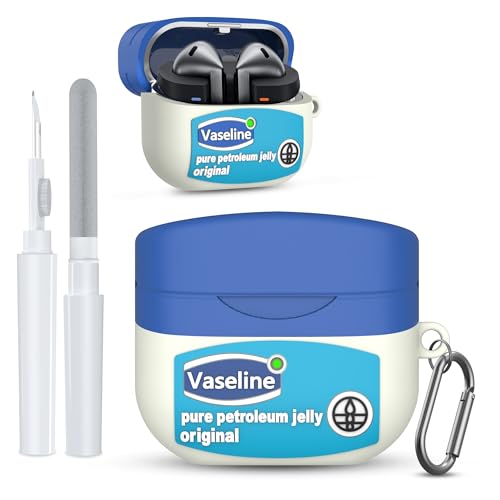 Case-Compatible-with-Samsung-Galaxy-Buds-3-Pro-Case-Buds-3-Case-2024-with-Cleaner-Kit-Cute-Funny-Cartoon-Shockproof-Design-Silicone-Protective-Cover-with-Keychain-for-Men-Girls-Women-Blue