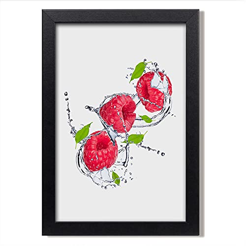 Cadre MDF Tulup 20x30 cm tableau de framboises décoratif moderne