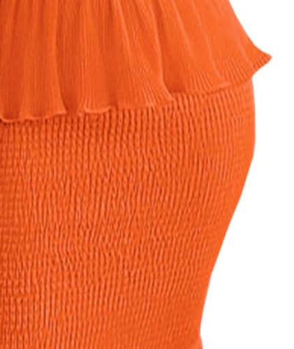 Image of SEMATOMALA Women's Boho Tube Top Tiered Ruffle Slim Fitted Maxi Dress Smocked Vacation Holiday Long Dress