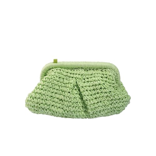 Image of Afashor Straw Clutch Purse for Women Summer Beach Woven Evening Bag Dumpling Casual Shoulder Handbag
