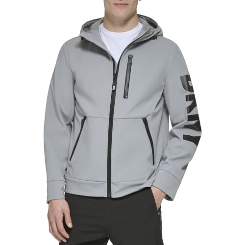 Image of DKNY Men's Hooded Logo Softshell Jacket