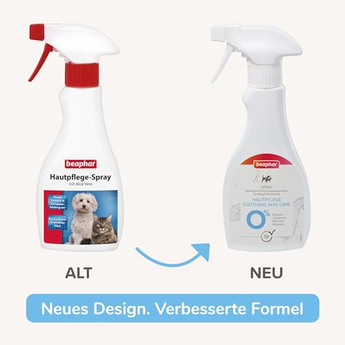 BEAPHAR - Hautpflege-Spray Für Hunde Und Katzen - Gegen Zecken Und Flöhe - Mit Aloe Vera Und Nachtkerzenöl - 250 ml