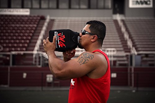Isojug Insulated One Gallon Water Jug Holder With Isobrick Ice Pack And Shoulder Strap -Made In Usa (Black/Red Logo) #TOP4