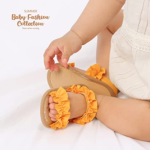 Image of Infant Baby Girls Boys Summer Sandals Premium Unisex Non Slip Rubber Soft Sole Breathable Toddler First Walker Outdoor Beach Shoes