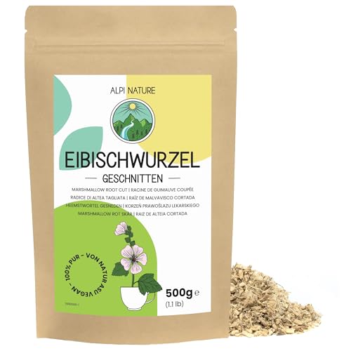 Alpi Nature Raíz de Malvavisco Infusión 500g, Raíz de Malvavisco Cortada sin Pelar para Preparar Té