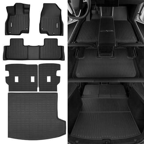 Naibeve Floor Mats for 2019-2025 2026 Acura RDX- All Weather Custom for Acura RDX Floor Mats & Cargo Mat & Backrest Mats Protector Accessories