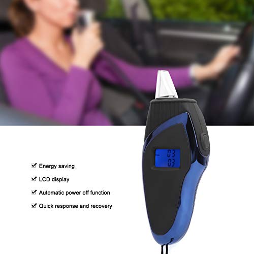 Respirador de vinho, visor LCD testador de vinhos Portátil para casa (preto e azul)