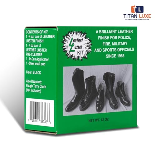 Titan Luxe Leather Luster Patent Shoes Polish & Cleaner | High Gloss Black Leather Polish | Made in the USA | 12oz Kit by Titan Luxe - Image 8