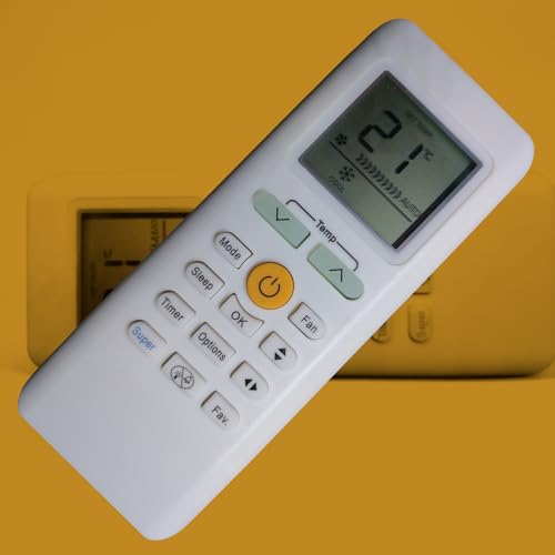 Image of Compatible /Replacement Carrier AC Remote Control - Suitable for 1 Ton, 1.5 Ton, 2 Ton Split & Window Air Conditioners (Exact Matching Remote Required) (Carrier RG70A /BGEF)