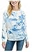 Splendid Womens Thermal Tie Dye Long Sleeve (Large, Blue Tie Dye)