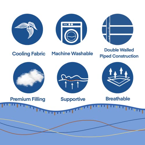 Siluvia Queen Mattress Topper With 400Tc 100% Bamboo Cover Extra Thick Pillowtop Cooling Mattress Topper Queen Mattress Pad White With 8-21 Inch Deep Pocket 3D Snow Down Alternative Fill #TOP6