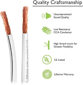 18 AWG Gauge Speaker Wire Cable 