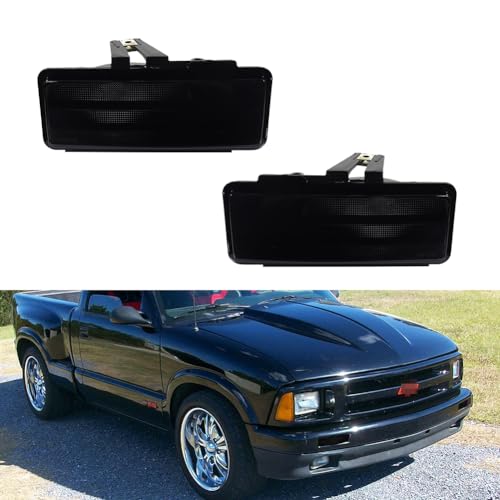 Tonsya For 1995-1997 Chevrolet Blazer, LS,1994-1997 Chevrolet S10, 1995-1997 GMC Jimmy, 1994-1997 GMC Sonoma,1995-1996 GMC Jimmy Base,Front Parking turn signal lights housings Smoked Lens