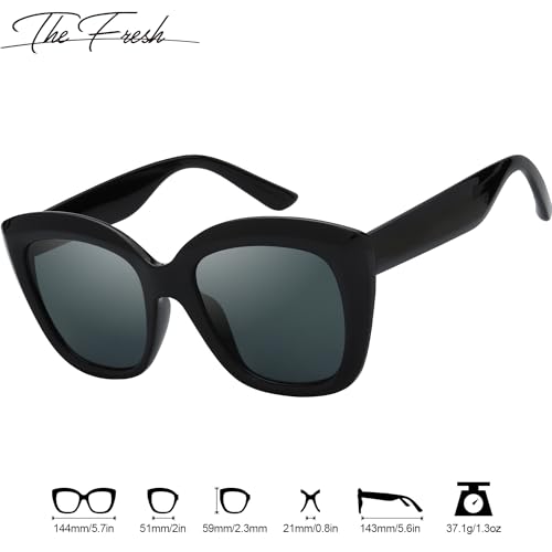 The Fresh Retro Nude Cateye Sunglasses for Women Vintage Trendy Shades2