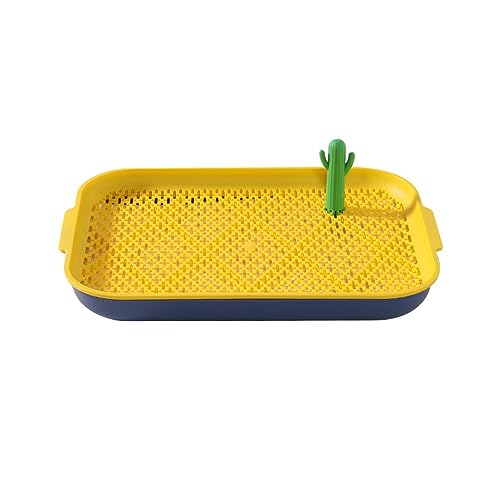 Litière pour chien plateau bleu jaune wc cage