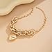 Vanesseva Statement Thick Puffy Heart Chunky Collar Chain Link Silver/14K Gold Plated Cuban Link Chain Paperclip Necklaces for Women,Bold Fashion Charms Paper Clip Pendant Punk Hip hop Jewelry
