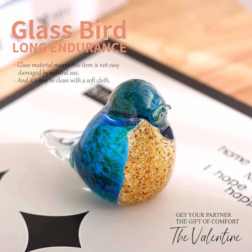 Qumhmup 01 Glass Blown Bird Figurines, Handmade Collectible Ornaments, Statue Decor, Paperweight Gift thumb #5
