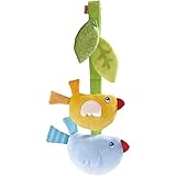 HABA Dangling Figure Bird Friends - Machine Washable Plush Chicks with Rattle and Rustling Foil - Great for Car Seats and Play Pens