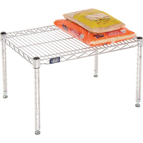 Nexel Commerical Wire Shelf Platform Dunnage Storage Rack, 18" X 24" X 14", Chrome #TOP3