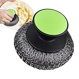 Cepillo De Cocina para Lavar Platos - Cepillo Des Acero Inoxidable para Utensilios con Mango | Estropajo Resistente Antideslizante para Fregadero Limpieza Profunda Diaria