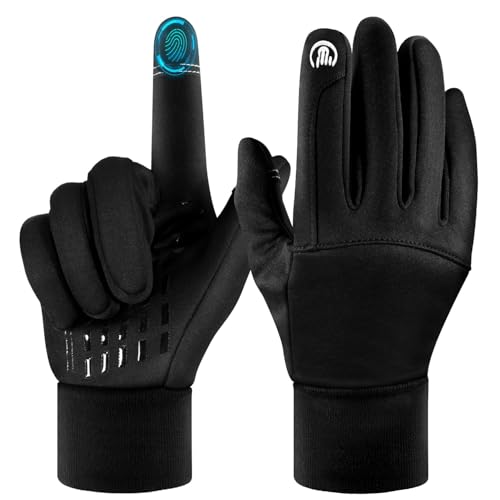 SkrekuiMa Guantes de Invierno Hombre - Guantes Finos de Pantalla Táctil a Termicos para Moto Ciclismo Correr Ski y Otros Deportes al Aire Libre - Gloves para Hombre e Mujer