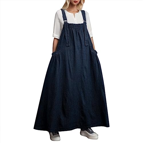 Grande taille robe en denim longue pour silhouette sublimée et fluide
