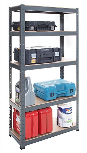 Storage Affairs Etagère de Garage 150 x 70 x 30-175 kg par étagère | Acier résistant à la Rouille | Étagères réglables à 5 Niveaux | Assemblage Rapide et Facile | pour la Maison et Le Bureau.