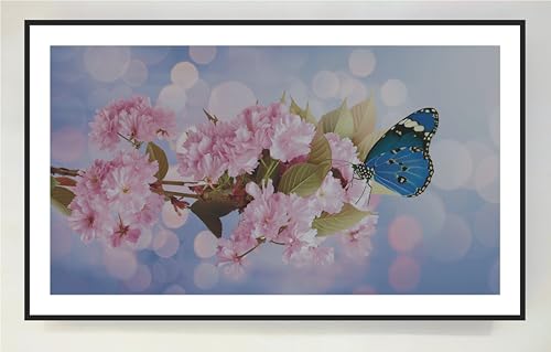 Tableau papillon bleu rétroéclairé solution pour illuminer un mur sombre de maison - 5