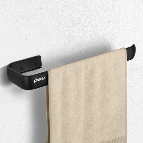 Image of Plantex Aluminium Towel Ring for Bathroom /9 Inch Towel Holder /Towel Hanger for Wash-Basin /Bathroom Accessories - Pack of 1 (1512, Black)