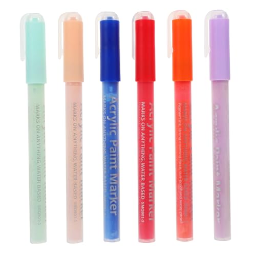 SMASOLO 6個 ぬりえペンセット 道具 ネイルマーカー 紫外線 マニ ネイルデコレーション塗装ペン ネイルペン ネイルアートペイントペン ネイル落書きペン Pp