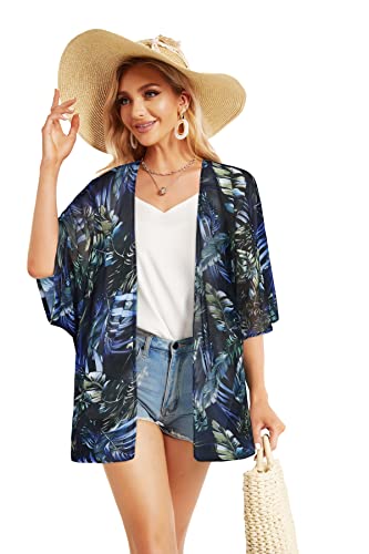 Chicgal Kimono Cardigan For Women Summer Tops Casual Swimwear Hawaii Shirts Beach Cover Ups  thumb #2