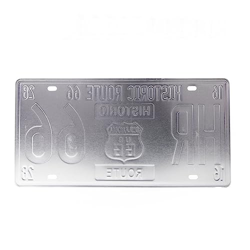 Image of Historic Route 66 Multipurpose Metal Signs - License Wall Plate, Decorative Car Tag - Ideal for Cafe, Restaurant, Shop, Home, Hotel, Club, Office, Living Area