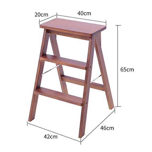 Escabeau pliant multi-usage blanc : échelle intérieure 3 marches et tabouret assis