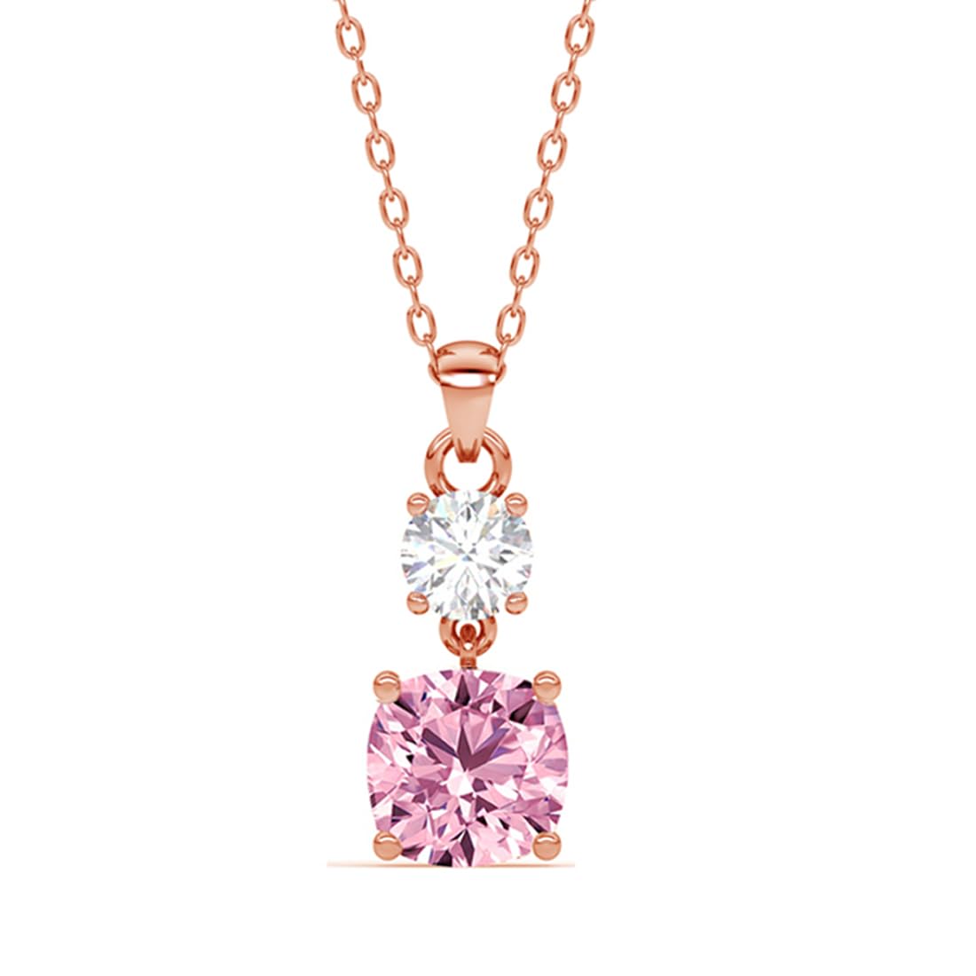 Clara 925 Sterling Silver Rosa Pendant Chain Necklace | Rose Gold Plated, Swiss Zirconia | Gift for Women and Girls (B0CNLWWZZF) Amazon Price History, Amazon Price Tracker