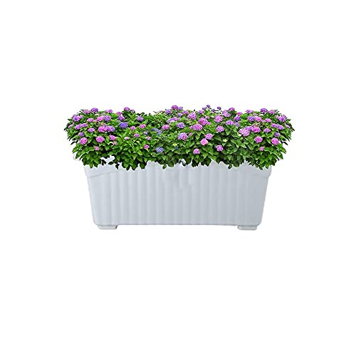 Image of Rectangular Plastic Pots for Plants, Window Flower Pots for Home, Window Display, Garden (Multicolor 14 inch - 1 pc)