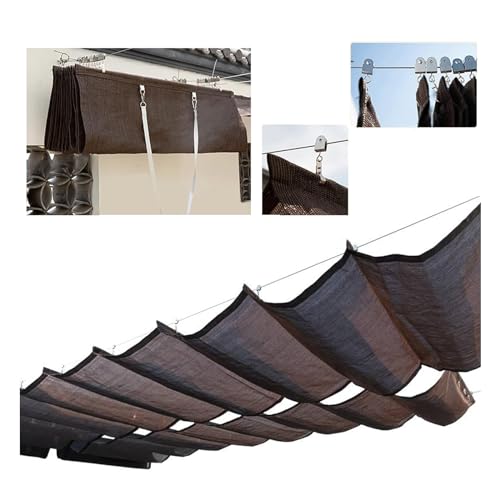 Voile d'ombrage rétractable pour pergola et repas ombragés dans le jardin - 2
