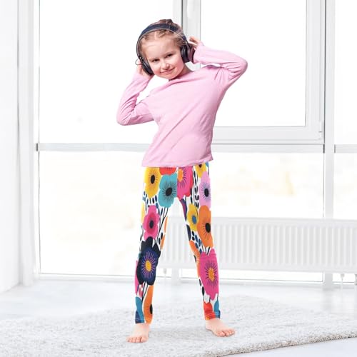 Bolaz Toddler Girls Leggings Printed Yoga Pants Leggings Colorful Cute Flower for Kids4