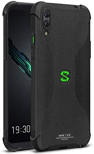 BlackShark Gaming Phone 2 Case with Screen Protector, IMAK Anti-Dropping Airbag Protection Bumper Soft TPU Protective Back Cover Compatible for Xiaomi Black Shark Gaming Phone2 (Matte Black)