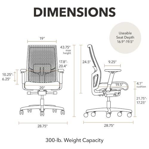Image of HON Ignition 2.0 ReActiv Ergonomic Office Chair, Lumbar Support, White