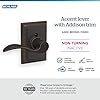 SCHLAGE Accent Lever with Addison Trim Non-Turning Lock in Aged Bronze - Left Handed - F170 ACC 716 ADD LH #2