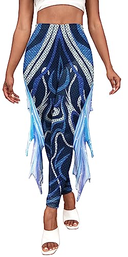 Seaur Leggings De Sirena Para Mujer, Cintura Alta, Estampados, Disfraz De Carnaval, Color12, M