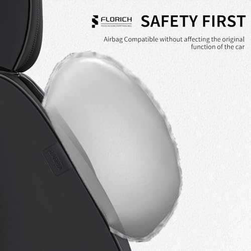 Image of FLORICH Seat Covers, Car Seat Covers Front Seats, Luxury Nappa Leather Seat Covers, Breathable and Waterproof Car Seat Protector 2 Seat, Automotive Seat Covers Universal Fit for Most Cars-Black