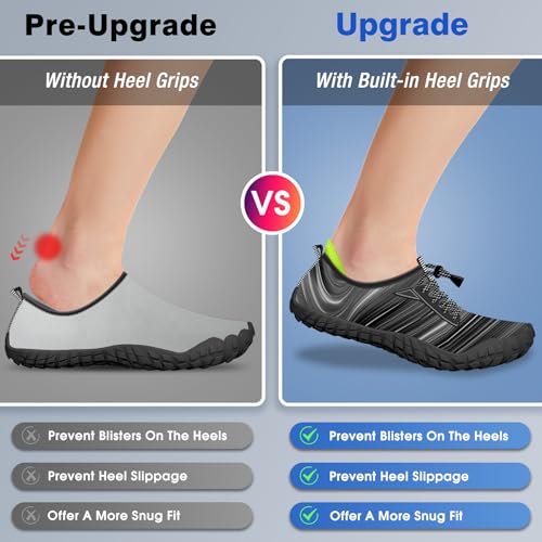 Image of Built-in Heel Grips Water Shoes for Kids Girls Boys Hiking Wide Barefoot Swim Beach Pool Big Kid